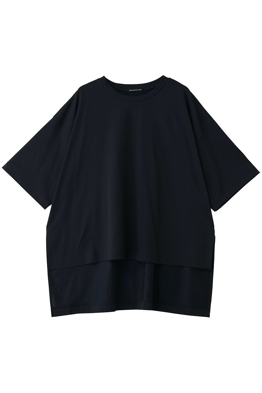 【ミズイロ インド/mizuiro ind】のside slit wide tunic T shirt シャツ インテリア・キッズ・メンズ・レディースファッション・服の通販 founy(ファニー) 　ファッション　Fashion　レディースファッション　Fashion for Women　トップス・カットソー　Cut & Sew Tops　シャツ・ブラウス・オフィスカジュアル　Elegant Blouses & Button-Ups　ロングTシャツ・Tシャツ　Longline T-Shirts & Tees　ショート　Short, Short Length　シンプル　Simple, Minimal　スラックス　Slacks, Dress Pants　スリット　Slit, Slit Detail　スリーブ　Sleeve, Long Sleeve / Short Sleeve　チュニック　Tunic, Long Top　デニム　Denim, Jeans Material　ハーフ　Half, Half-Length　新作・新入荷　New Arrivals / New In　navy|ID: prp329100004960168 ipo3291000000037214956