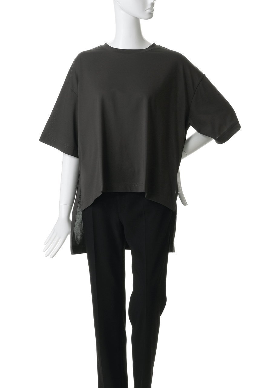 【ミズイロ インド/mizuiro ind】のside slit wide tunic T shirt シャツ 人気、トレンドファッション・服の通販 founy(ファニー) 　ファッション　Fashion　レディースファッション　Fashion for Women　トップス・カットソー　Cut & Sew Tops　シャツ・ブラウス・オフィスカジュアル　Elegant Blouses & Button-Ups　ロングTシャツ・Tシャツ　Longline T-Shirts & Tees　ショート　Short, Short Length　シンプル　Simple, Minimal　スラックス　Slacks, Dress Pants　スリット　Slit, Slit Detail　スリーブ　Sleeve, Long Sleeve / Short Sleeve　チュニック　Tunic, Long Top　デニム　Denim, Jeans Material　ハーフ　Half, Half-Length　新作・新入荷　New Arrivals / New In　other-2|ID: prp329100004960168 ipo3291000000037214959