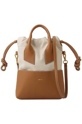【ヌメロ ヴェントゥーノ/N°21】の2WAY レザーコンビ バッグ 人気、トレンドファッション・服の通販 founy(ファニー) ファッション Fashion レディースファッション Fashion for Women バッグ Bags キャンバス Canvas, Canvas Fabric コンビ Combo, Combination Style バランス Balance, Style Balance ポケット Pocket, Pocket Detail エレガント 上品 Elegant 巾着 Drawstring Bag, Kinchaku 新作・新入荷 New Arrivals / New In |ID:prp329100004960176