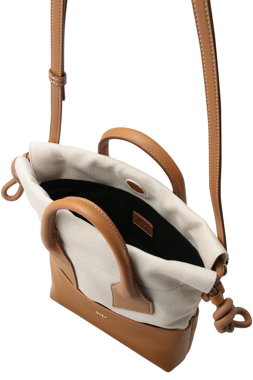 【ヌメロ ヴェントゥーノ/N°21】の2WAY レザーコンビ バッグ 人気、トレンドファッション・服の通販 founy(ファニー) 　ファッション　Fashion　レディースファッション　Fashion for Women　バッグ　Bags　キャンバス　Canvas, Canvas Fabric　コンビ　Combo, Combination Style　バランス　Balance, Style Balance　ポケット　Pocket, Pocket Detail　エレガント 上品　Elegant　巾着　Drawstring Bag, Kinchaku　新作・新入荷　New Arrivals / New In　other-5|ID: prp329100004960176 ipo3291000000037215017