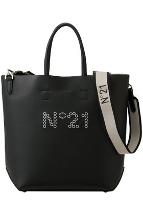 【ヌメロ ヴェントゥーノ/N°21】の2WAY ロゴ トートバッグ 人気、トレンドファッション・服の通販 founy(ファニー) ファッション Fashion レディースファッション Fashion for Women バッグ Bags シンプル Simple, Minimal フォルム Silhouette, Form フロント Front, Front Design ポケット Pocket, Pocket Detail 新作・新入荷 New Arrivals / New In |ID:prp329100004960177