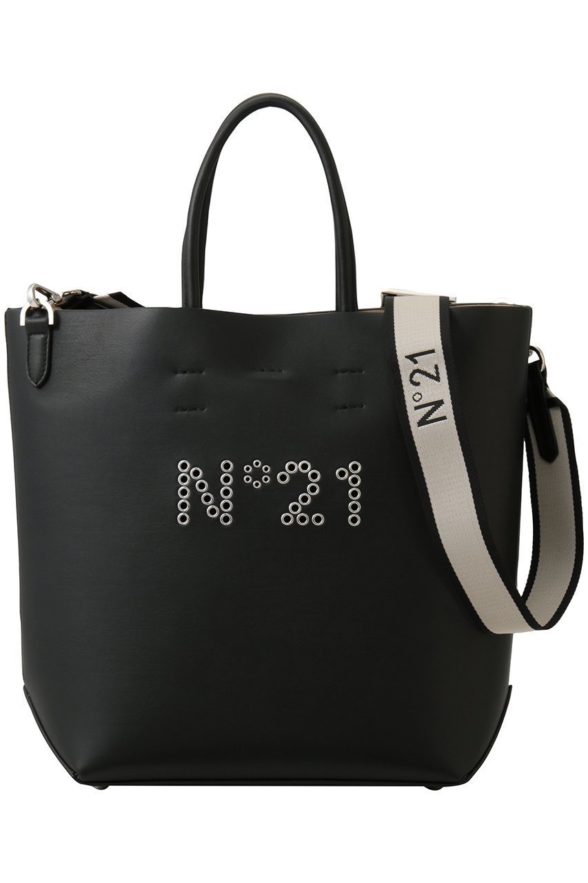 【ヌメロ ヴェントゥーノ/N°21】の2WAY ロゴ トートバッグ 人気、トレンドファッション・服の通販 founy(ファニー) 　ファッション　Fashion　レディースファッション　Fashion for Women　バッグ　Bags　シンプル　Simple, Minimal　フォルム　Silhouette, Form　フロント　Front, Front Design　ポケット　Pocket, Pocket Detail　新作・新入荷　New Arrivals / New In　 other-1|ID: prp329100004960177 ipo3291000000037215018
