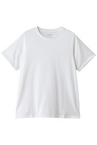 【スリー ドッツ/three dots】のパウダリーコットン ベーシックTシャツ ホワイト|ID: prp329100004960180 ipo3291000000037215042