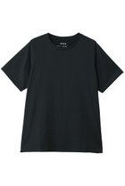 【スリー ドッツ/three dots】のパウダリーコットン ベーシックTシャツ ダークネイビー|ID: prp329100004960180 ipo3291000000037215045