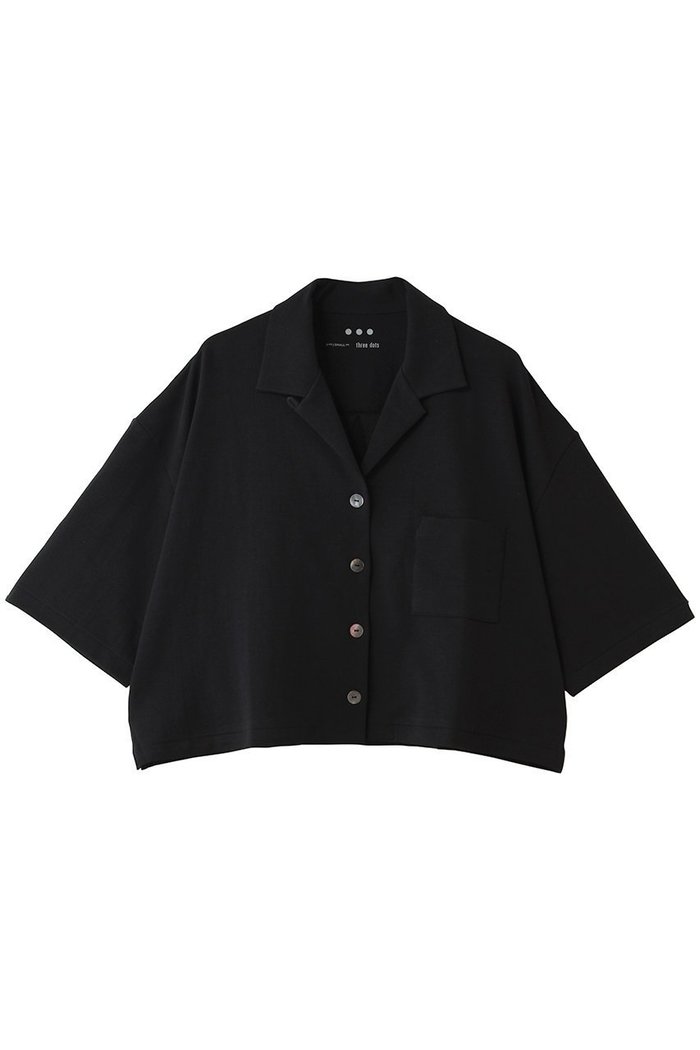 【スリー ドッツ/three dots】のダブルニットスーピマ クロップドシャツ インテリア・キッズ・メンズ・レディースファッション・服の通販 founy(ファニー) https://founy.com/ ファッション Fashion レディースファッション Fashion for Women トップス・カットソー Cut & Sew Tops ニット Knit Tops & Sweaters シャツ・ブラウス・オフィスカジュアル Elegant Blouses & Button-Ups クロップド Cropped, Short Length ショルダー Shoulder, Shoulder Strap ショート Short, Short Length スリーブ Sleeve, Long Sleeve / Short Sleeve ダブル Double, Double-Breasted ドロップ Drop Shoulder, Dropped Style バランス Balance, Style Balance フレア Flare, Flared 新作・新入荷 New Arrivals / New In |ID: prp329100004960187 ipo3291000000037215089