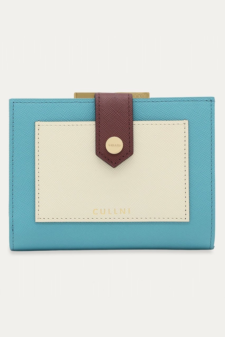 【クルニ/CULLNI】のLeather Combination ポケット クラスプ ウォレット インテリア・キッズ・メンズ・レディースファッション・服の通販 founy(ファニー) 　ファッション　Fashion　レディースファッション　Fashion for Women　ミニ財布・二つ折り財布　Wallets & Card Cases　ユニセックス　Unisex, Genderless　ウォレット　Wallet　ボックス　Boxy, Box Shape　ポケット　Pocket, Pocket Detail　エレガント 上品　Elegant　切替　Switching, Contrast Panel　新作・新入荷　New Arrivals / New In　財布　Wallet, Purse　ブルーグリーンマルチ|ID: prp329100004960188 ipo3291000000037215100