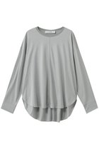 【ルームエイト/Room no.8】のテンセル ラウンドヘム ロングスリーブ Tシャツ グレー|ID: prp329100004960189 ipo3291000000037215112