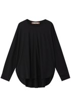 【ルームエイト/Room no.8】のテンセル ラウンドヘム ロングスリーブ Tシャツ ブラック|ID: prp329100004960189 ipo3291000000037215113