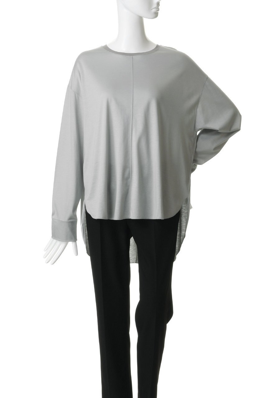 【ルームエイト/Room no.8】のテンセル ラウンドヘム ロングスリーブ Tシャツ 人気、トレンドファッション・服の通販 founy(ファニー) 　ファッション　Fashion　レディースファッション　Fashion for Women　トップス・カットソー　Cut & Sew Tops　シャツ・ブラウス・オフィスカジュアル　Elegant Blouses & Button-Ups　ロングTシャツ・Tシャツ　Longline T-Shirts & Tees　カットソー・ベーシックTシャツ　Cut-and-Sewn Tops / Stretch Tees & Basics　シンプル　Simple, Minimal　スリーブ　Sleeve, Long Sleeve / Short Sleeve　センター　Center, Center Line　フロント　Front, Front Design　ボトム　Bottoms, Lower Wear　ロング　Long, Long-Length　エレガント 上品　Elegant　新作・新入荷　New Arrivals / New In　other-2|ID: prp329100004960189 ipo3291000000037215114