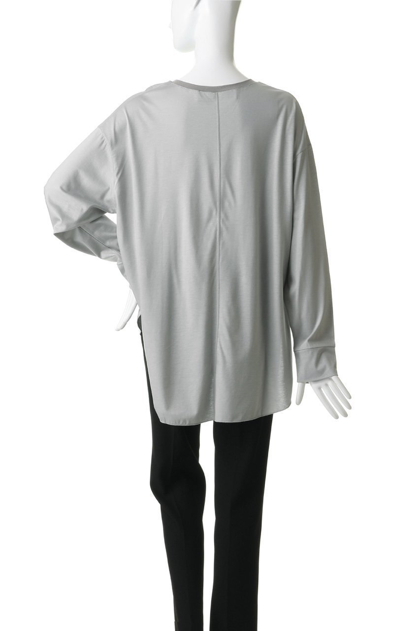 【ルームエイト/Room no.8】のテンセル ラウンドヘム ロングスリーブ Tシャツ 人気、トレンドファッション・服の通販 founy(ファニー) 　ファッション　Fashion　レディースファッション　Fashion for Women　トップス・カットソー　Cut & Sew Tops　シャツ・ブラウス・オフィスカジュアル　Elegant Blouses & Button-Ups　ロングTシャツ・Tシャツ　Longline T-Shirts & Tees　カットソー・ベーシックTシャツ　Cut-and-Sewn Tops / Stretch Tees & Basics　シンプル　Simple, Minimal　スリーブ　Sleeve, Long Sleeve / Short Sleeve　センター　Center, Center Line　フロント　Front, Front Design　ボトム　Bottoms, Lower Wear　ロング　Long, Long-Length　エレガント 上品　Elegant　新作・新入荷　New Arrivals / New In　other-4|ID: prp329100004960189 ipo3291000000037215116