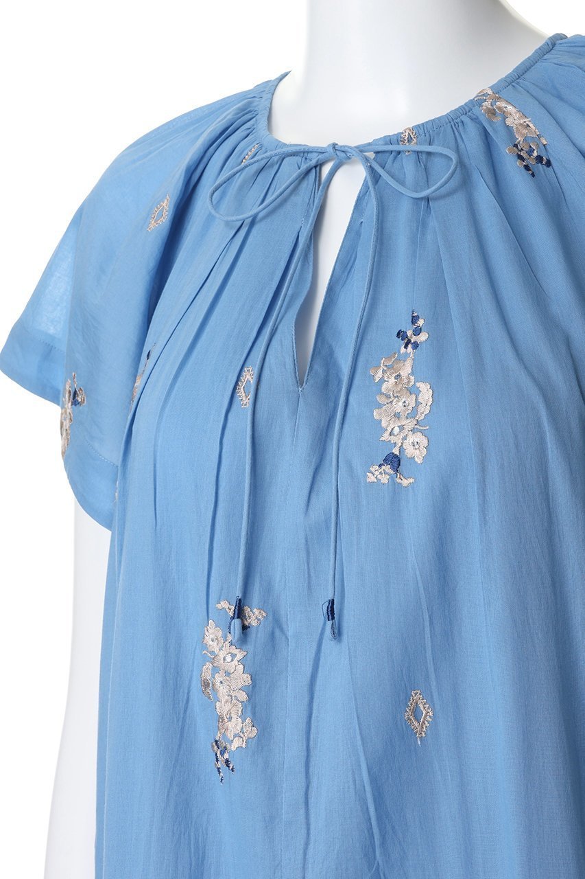 【ヌキテパ/NE QUITTEZ PAS】のCotton Voile Jasmine Embroidery ショートスリーブ ドレス 大人の最旬トレンドファッション＆コーディネート founy(ファウニー) 　ファッション　Fashion　レディースファッション　Fashion for Women　ワンピース　Dresses　フォーマル・パーティードレス・結婚式用ドレス　Elegant & Casual Dresses　チュニック　Tunic Tops & Dresses　ショート　Short, Short Length　スリーブ　Sleeve, Long Sleeve / Short Sleeve　チュニック　Tunic, Long Top　ドレス　Dress, One-Piece　マキシ　Maxi, Full Length　ロング　Long, Long-Length　新作・新入荷　New Arrivals / New In　other-5|ID: prp329100004963277 ipo3291000000037233553