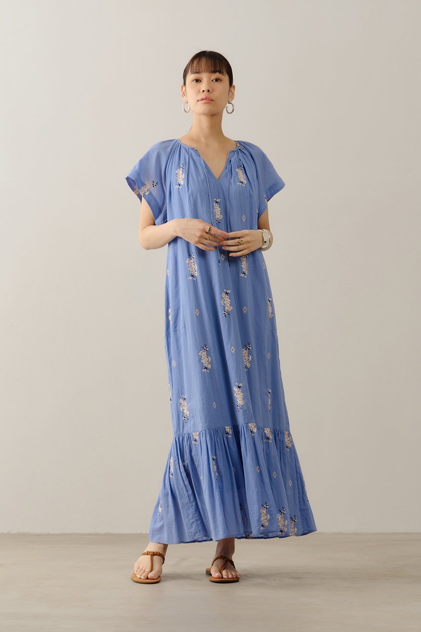 【ヌキテパ/NE QUITTEZ PAS】のCotton Voile Jasmine Embroidery ショートスリーブ ドレス 大人の最旬トレンドファッション＆コーディネート founy(ファウニー) 　ファッション　Fashion　レディースファッション　Fashion for Women　ワンピース　Dresses　フォーマル・パーティードレス・結婚式用ドレス　Elegant & Casual Dresses　チュニック　Tunic Tops & Dresses　ショート　Short, Short Length　スリーブ　Sleeve, Long Sleeve / Short Sleeve　チュニック　Tunic, Long Top　ドレス　Dress, One-Piece　マキシ　Maxi, Full Length　ロング　Long, Long-Length　新作・新入荷　New Arrivals / New In　other-6|ID: prp329100004963277 ipo3291000000037233554