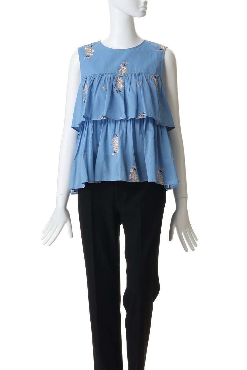 【ヌキテパ/NE QUITTEZ PAS】のCotton Voile Jasmine Embroidery ノースリーブ トップス 大人の最旬トレンドファッション＆コーディネート founy(ファウニー) 　ファッション　Fashion　レディースファッション　Fashion for Women　トップス・カットソー　Cut & Sew Tops　キャミソール&ノースリーブ　Camisoles & Sleeveless Tops　シャツ・ブラウス・オフィスカジュアル　Elegant Blouses & Button-Ups　ロングTシャツ・Tシャツ　Longline T-Shirts & Tees　カットソー・ベーシックTシャツ　Cut-and-Sewn Tops / Stretch Tees & Basics　エアリー　Airy Texture　キャミソール　Camisole, Spaghetti Strap Top　サンダル　Sandals, Summer Shoes　タンク　Tank Top, Sleeveless Top　ノースリーブ　Sleeveless, No-Sleeve　バングル　Bangle, Bracelet　マニッシュ　Mannish, Boyish　モダン　Modern, Contemporary　夏　Summer　新作・新入荷　New Arrivals / New In　other-2|ID: prp329100004963278 ipo3291000000037233558