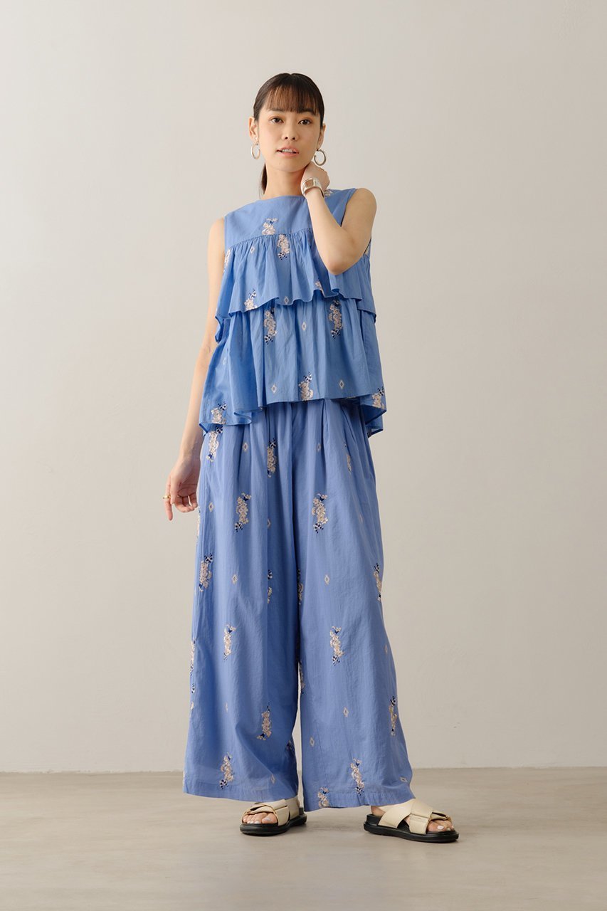 【ヌキテパ/NE QUITTEZ PAS】のCotton Voile Jasmine Embroidery ノースリーブ トップス 大人の最旬トレンドファッション＆コーディネート founy(ファウニー) 　ファッション　Fashion　レディースファッション　Fashion for Women　トップス・カットソー　Cut & Sew Tops　キャミソール&ノースリーブ　Camisoles & Sleeveless Tops　シャツ・ブラウス・オフィスカジュアル　Elegant Blouses & Button-Ups　ロングTシャツ・Tシャツ　Longline T-Shirts & Tees　カットソー・ベーシックTシャツ　Cut-and-Sewn Tops / Stretch Tees & Basics　エアリー　Airy Texture　キャミソール　Camisole, Spaghetti Strap Top　サンダル　Sandals, Summer Shoes　タンク　Tank Top, Sleeveless Top　ノースリーブ　Sleeveless, No-Sleeve　バングル　Bangle, Bracelet　マニッシュ　Mannish, Boyish　モダン　Modern, Contemporary　夏　Summer　新作・新入荷　New Arrivals / New In　other-6|ID: prp329100004963278 ipo3291000000037233562