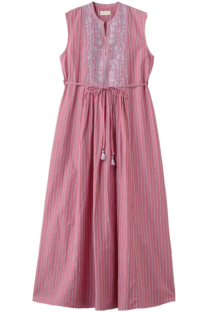 【ヌキテパ/NE QUITTEZ PAS】のPoplin Stripe Flower Embroidery ノースリーブドレス インテリア・キッズ・メンズ・レディースファッション・服の通販 founy(ファウニー) https://founy.com/ ファッション Fashion レディースファッション Fashion for Women ワンピース Dresses フォーマル・パーティードレス・結婚式用ドレス Elegant & Casual Dresses チュニック Tunic Tops & Dresses オケージョン Occasion Wear ギャザー Gathered, Ruffled ストライプ Stripe, Striped Pattern チュニック Tunic, Long Top ドレス Dress, One-Piece ノースリーブ Sleeveless, No-Sleeve ヨーク Yoke, Yoke Design ロング Long, Long-Length 夏 Summer 新作・新入荷 New Arrivals / New In |ID: prp329100004963279 ipo3291000000037233565
