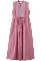【ヌキテパ/NE QUITTEZ PAS】のPoplin Stripe Flower Embroidery ノースリーブドレス 大人の最旬トレンドファッション＆コーディネート founy(ファウニー) ファッション Fashion レディースファッション Fashion for Women ワンピース Dresses フォーマル・パーティードレス・結婚式用ドレス Elegant & Casual Dresses チュニック Tunic Tops & Dresses オケージョン Occasion Wear ギャザー Gathered, Ruffled ストライプ Stripe, Striped Pattern チュニック Tunic, Long Top ドレス Dress, One-Piece ノースリーブ Sleeveless, No-Sleeve ヨーク Yoke, Yoke Design ロング Long, Long-Length 夏 Summer 新作・新入荷 New Arrivals / New In |ID:prp329100004963279