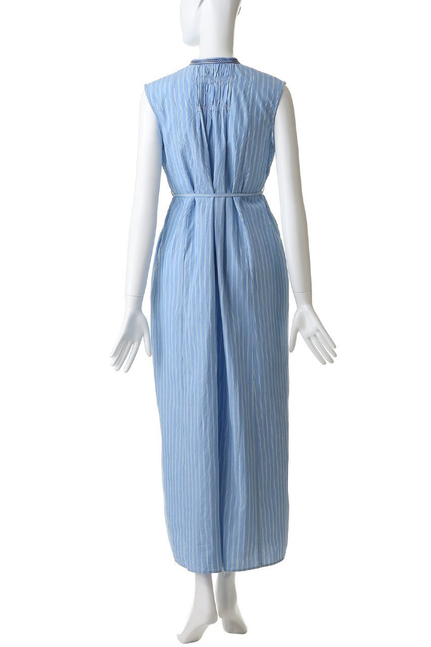【ヌキテパ/NE QUITTEZ PAS】のPoplin Stripe Flower Embroidery ノースリーブドレス 大人の最旬トレンドファッション＆コーディネート founy(ファウニー) 　ファッション　Fashion　レディースファッション　Fashion for Women　ワンピース　Dresses　フォーマル・パーティードレス・結婚式用ドレス　Elegant & Casual Dresses　チュニック　Tunic Tops & Dresses　オケージョン　Occasion Wear　ギャザー　Gathered, Ruffled　ストライプ　Stripe, Striped Pattern　チュニック　Tunic, Long Top　ドレス　Dress, One-Piece　ノースリーブ　Sleeveless, No-Sleeve　ヨーク　Yoke, Yoke Design　ロング　Long, Long-Length　夏　Summer　新作・新入荷　New Arrivals / New In　other-4|ID: prp329100004963279 ipo3291000000037233570