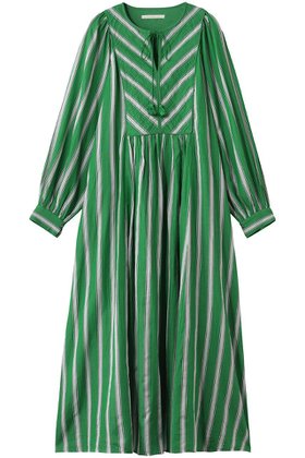 【ヌキテパ/NE QUITTEZ PAS】のCotton Voile Stripe ギャザードレス 大人の最旬トレンドファッション＆コーディネート founy(ファウニー) ファッション Fashion レディースファッション Fashion for Women ワンピース Dresses フォーマル・パーティードレス・結婚式用ドレス Elegant & Casual Dresses チュニック Tunic Tops & Dresses エスニック Ethnic Style ギャザー Gathered, Ruffled ストライプ Stripe, Striped Pattern チュニック Tunic, Long Top ドレス Dress, One-Piece モダン Modern, Contemporary ロング Long, Long-Length 今季 This Season, Current Season 夏 Summer |ID:prp329100004963280