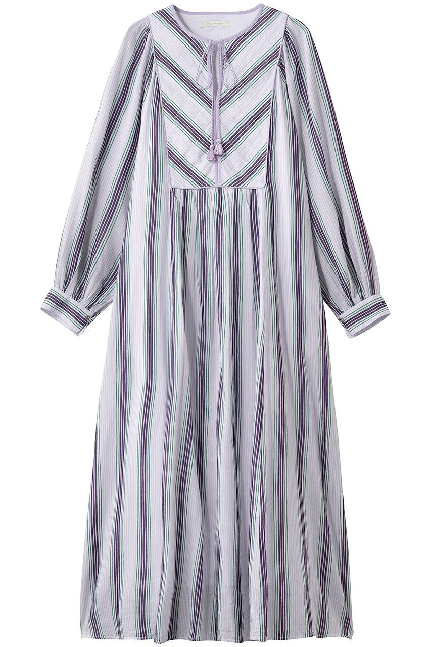 【ヌキテパ/NE QUITTEZ PAS】のCotton Voile Stripe ギャザードレス インテリア・キッズ・メンズ・レディースファッション・服の通販 founy(ファニー) 　ファッション　Fashion　レディースファッション　Fashion for Women　ワンピース　Dresses　フォーマル・パーティードレス・結婚式用ドレス　Elegant & Casual Dresses　チュニック　Tunic Tops & Dresses　エスニック　Ethnic Style　ギャザー　Gathered, Ruffled　ストライプ　Stripe, Striped Pattern　チュニック　Tunic, Long Top　ドレス　Dress, One-Piece　モダン　Modern, Contemporary　ロング　Long, Long-Length　今季　This Season, Current Season　夏　Summer　新作・新入荷　New Arrivals / New In　ライラック|ID: prp329100004963280 ipo3291000000037233577