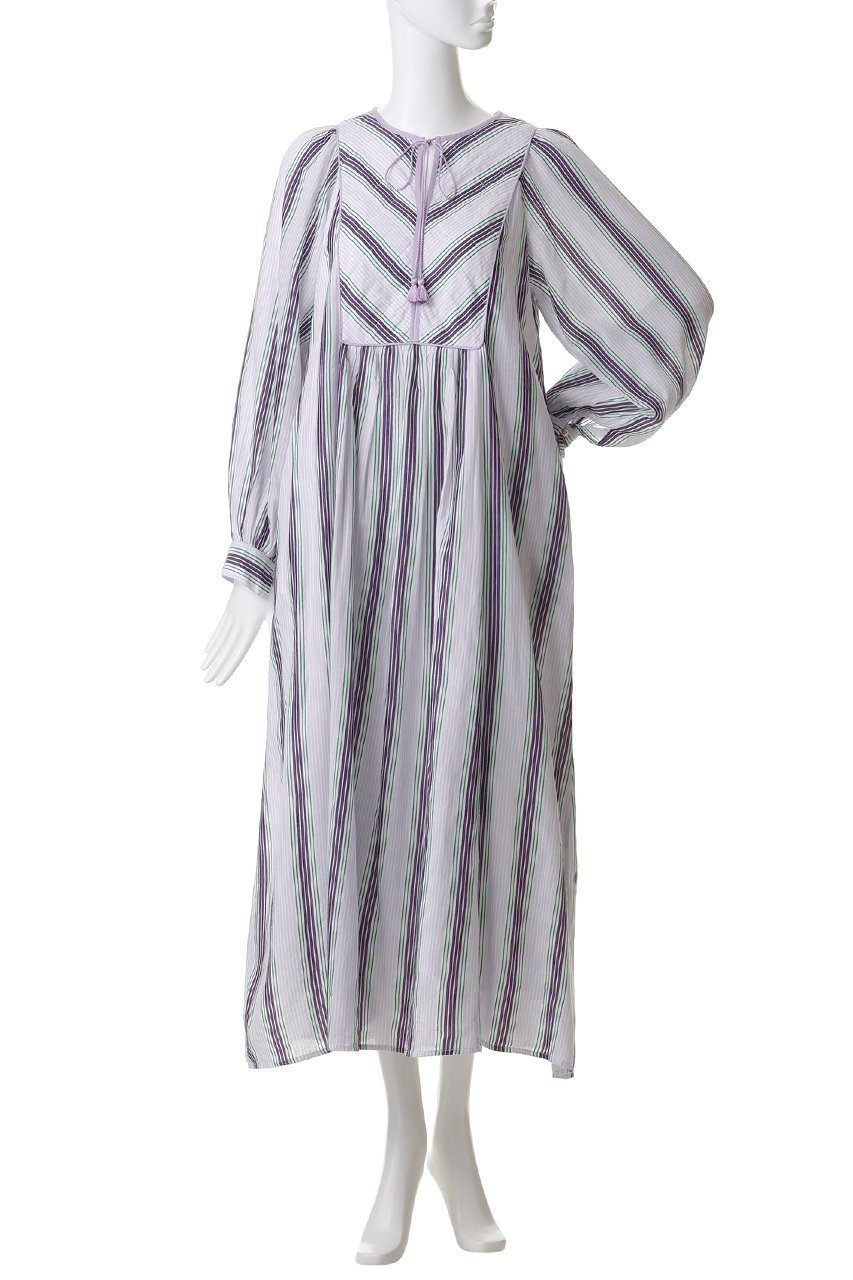 【ヌキテパ/NE QUITTEZ PAS】のCotton Voile Stripe ギャザードレス 大人の最旬トレンドファッション＆コーディネート founy(ファウニー) 　ファッション　Fashion　レディースファッション　Fashion for Women　ワンピース　Dresses　フォーマル・パーティードレス・結婚式用ドレス　Elegant & Casual Dresses　チュニック　Tunic Tops & Dresses　エスニック　Ethnic Style　ギャザー　Gathered, Ruffled　ストライプ　Stripe, Striped Pattern　チュニック　Tunic, Long Top　ドレス　Dress, One-Piece　モダン　Modern, Contemporary　ロング　Long, Long-Length　今季　This Season, Current Season　夏　Summer　新作・新入荷　New Arrivals / New In　other-2|ID: prp329100004963280 ipo3291000000037233578
