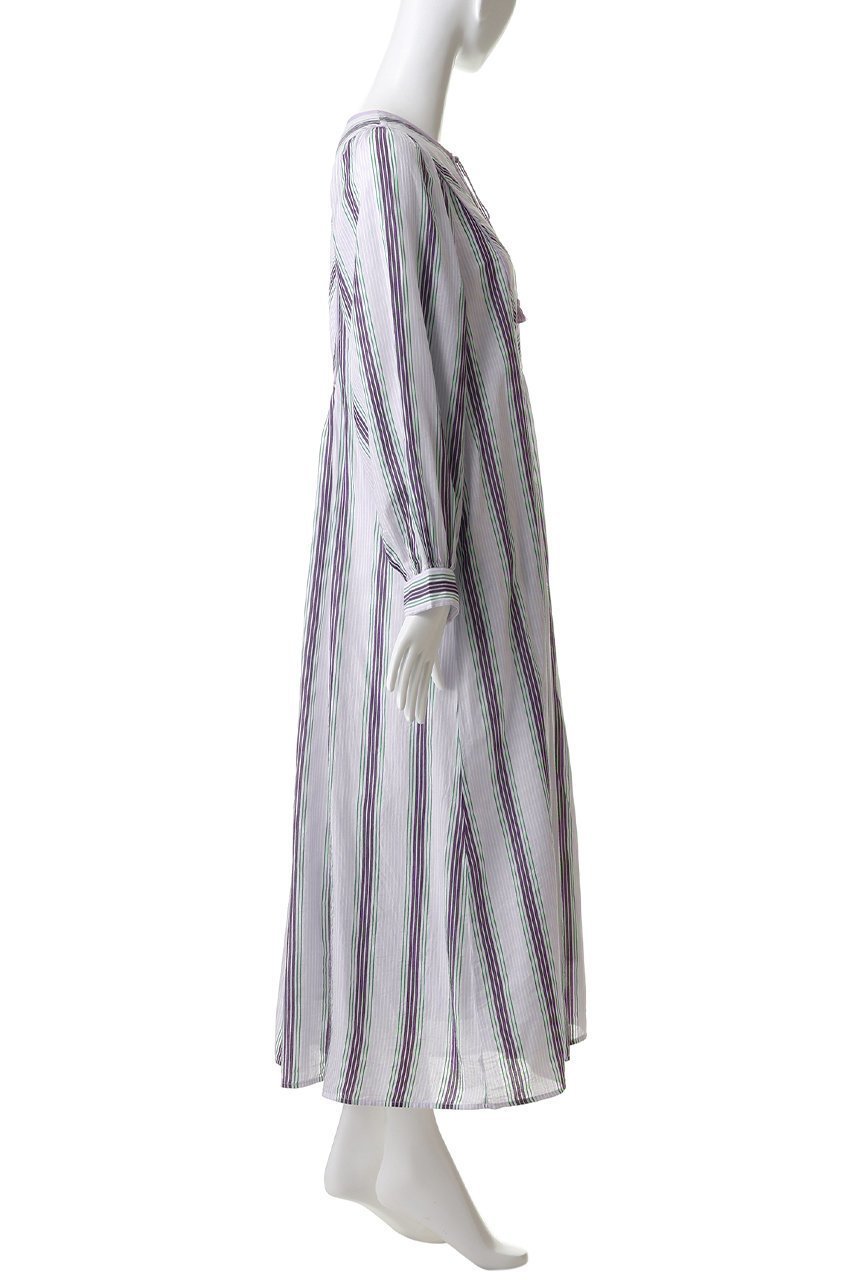 【ヌキテパ/NE QUITTEZ PAS】のCotton Voile Stripe ギャザードレス 大人の最旬トレンドファッション＆コーディネート founy(ファウニー) 　ファッション　Fashion　レディースファッション　Fashion for Women　ワンピース　Dresses　フォーマル・パーティードレス・結婚式用ドレス　Elegant & Casual Dresses　チュニック　Tunic Tops & Dresses　エスニック　Ethnic Style　ギャザー　Gathered, Ruffled　ストライプ　Stripe, Striped Pattern　チュニック　Tunic, Long Top　ドレス　Dress, One-Piece　モダン　Modern, Contemporary　ロング　Long, Long-Length　今季　This Season, Current Season　夏　Summer　新作・新入荷　New Arrivals / New In　other-3|ID: prp329100004963280 ipo3291000000037233579