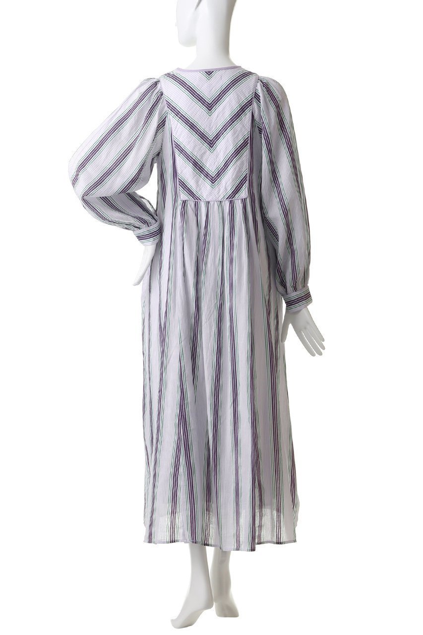 【ヌキテパ/NE QUITTEZ PAS】のCotton Voile Stripe ギャザードレス 大人の最旬トレンドファッション＆コーディネート founy(ファウニー) 　ファッション　Fashion　レディースファッション　Fashion for Women　ワンピース　Dresses　フォーマル・パーティードレス・結婚式用ドレス　Elegant & Casual Dresses　チュニック　Tunic Tops & Dresses　エスニック　Ethnic Style　ギャザー　Gathered, Ruffled　ストライプ　Stripe, Striped Pattern　チュニック　Tunic, Long Top　ドレス　Dress, One-Piece　モダン　Modern, Contemporary　ロング　Long, Long-Length　今季　This Season, Current Season　夏　Summer　新作・新入荷　New Arrivals / New In　other-4|ID: prp329100004963280 ipo3291000000037233580