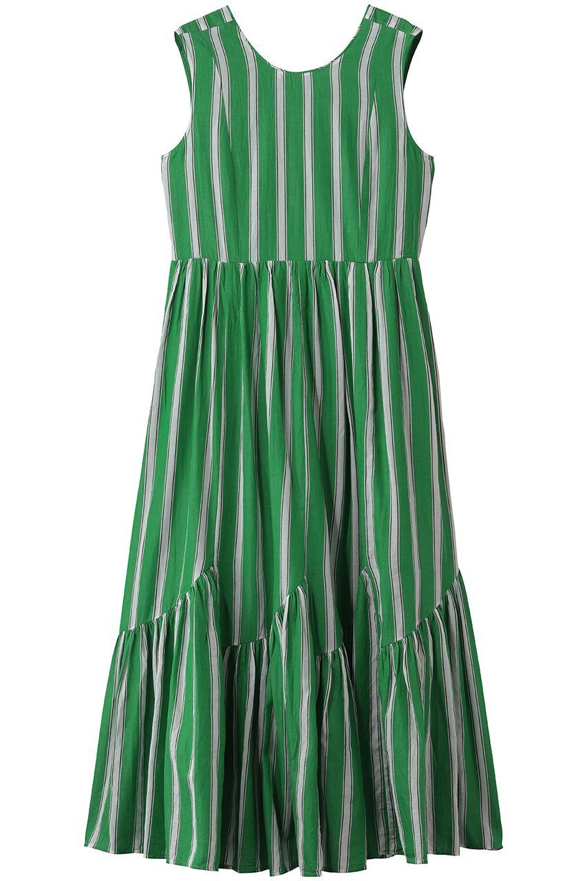 【ヌキテパ/NE QUITTEZ PAS】のCotton Voile Stripe ノースリーブ スラント パネル ドレス 大人の最旬トレンドファッション＆コーディネート founy(ファウニー) 　ファッション　Fashion　レディースファッション　Fashion for Women　ワンピース　Dresses　フォーマル・パーティードレス・結婚式用ドレス　Elegant & Casual Dresses　チュニック　Tunic Tops & Dresses　ストライプ　Stripe, Striped Pattern　チュニック　Tunic, Long Top　ドレス　Dress, One-Piece　ノースリーブ　Sleeveless, No-Sleeve　モダン　Modern, Contemporary　リゾート　Resort, Vacation Style　ロング　Long, Long-Length　夏　Summer　新作・新入荷　New Arrivals / New In　 other-1|ID: prp329100004963281 ipo3291000000037233582