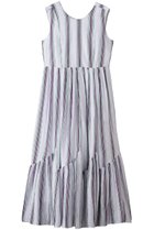 【ヌキテパ/NE QUITTEZ PAS】のCotton Voile Stripe ノースリーブ スラント パネル ドレス 大人の最旬トレンドファッション＆コーディネート founy(ファウニー) ファッション Fashion レディースファッション Fashion for Women ワンピース Dresses フォーマル・パーティードレス・結婚式用ドレス Elegant & Casual Dresses チュニック Tunic Tops & Dresses ストライプ Stripe, Striped Pattern チュニック Tunic, Long Top ドレス Dress, One-Piece ノースリーブ Sleeveless, No-Sleeve モダン Modern, Contemporary リゾート Resort, Vacation Style ロング Long, Long-Length 夏 Summer 新作・新入荷 New Arrivals / New In thumbnail ライラック|ID: prp329100004963281 ipo3291000000037233584