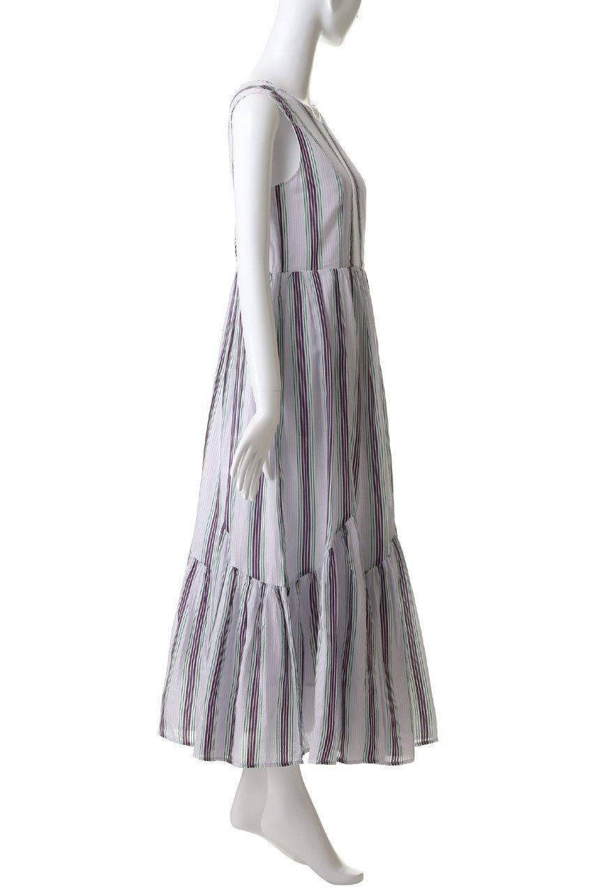 【ヌキテパ/NE QUITTEZ PAS】のCotton Voile Stripe ノースリーブ スラント パネル ドレス 大人の最旬トレンドファッション＆コーディネート founy(ファウニー) 　ファッション　Fashion　レディースファッション　Fashion for Women　ワンピース　Dresses　フォーマル・パーティードレス・結婚式用ドレス　Elegant & Casual Dresses　チュニック　Tunic Tops & Dresses　ストライプ　Stripe, Striped Pattern　チュニック　Tunic, Long Top　ドレス　Dress, One-Piece　ノースリーブ　Sleeveless, No-Sleeve　モダン　Modern, Contemporary　リゾート　Resort, Vacation Style　ロング　Long, Long-Length　夏　Summer　新作・新入荷　New Arrivals / New In　other-3|ID: prp329100004963281 ipo3291000000037233586