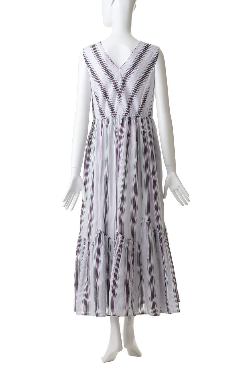 【ヌキテパ/NE QUITTEZ PAS】のCotton Voile Stripe ノースリーブ スラント パネル ドレス 大人の最旬トレンドファッション＆コーディネート founy(ファウニー) 　ファッション　Fashion　レディースファッション　Fashion for Women　ワンピース　Dresses　フォーマル・パーティードレス・結婚式用ドレス　Elegant & Casual Dresses　チュニック　Tunic Tops & Dresses　ストライプ　Stripe, Striped Pattern　チュニック　Tunic, Long Top　ドレス　Dress, One-Piece　ノースリーブ　Sleeveless, No-Sleeve　モダン　Modern, Contemporary　リゾート　Resort, Vacation Style　ロング　Long, Long-Length　夏　Summer　新作・新入荷　New Arrivals / New In　other-4|ID: prp329100004963281 ipo3291000000037233587