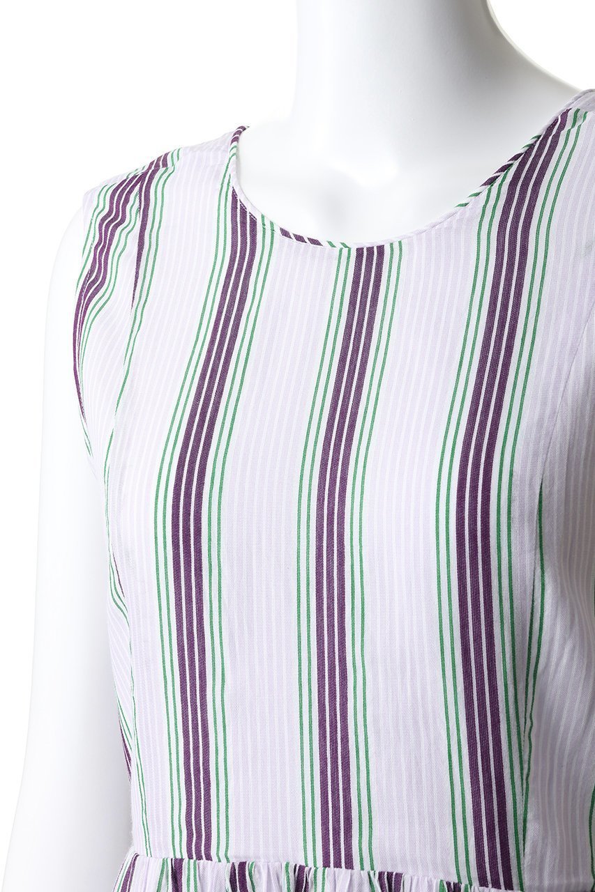 【ヌキテパ/NE QUITTEZ PAS】のCotton Voile Stripe ノースリーブ スラント パネル ドレス 大人の最旬トレンドファッション＆コーディネート founy(ファウニー) 　ファッション　Fashion　レディースファッション　Fashion for Women　ワンピース　Dresses　フォーマル・パーティードレス・結婚式用ドレス　Elegant & Casual Dresses　チュニック　Tunic Tops & Dresses　ストライプ　Stripe, Striped Pattern　チュニック　Tunic, Long Top　ドレス　Dress, One-Piece　ノースリーブ　Sleeveless, No-Sleeve　モダン　Modern, Contemporary　リゾート　Resort, Vacation Style　ロング　Long, Long-Length　夏　Summer　新作・新入荷　New Arrivals / New In　other-5|ID: prp329100004963281 ipo3291000000037233588