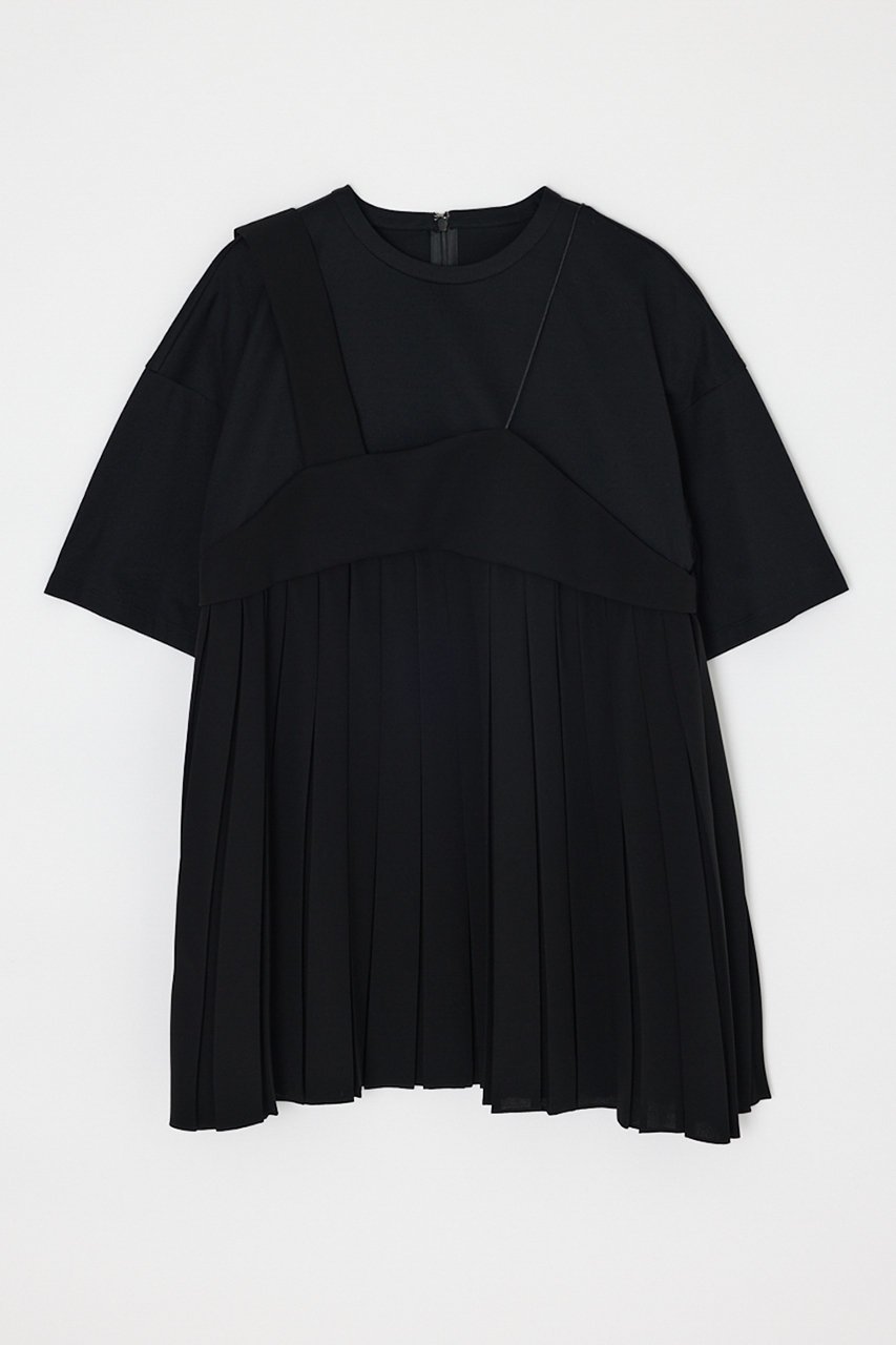 【エンフォルド/ENFOLD】の【5/1 12:00販売開始】LAYERED PLEATS PULLOVER インテリア・キッズ・メンズ・レディースファッション・服の通販 founy(ファニー) 　ファッション　Fashion　レディースファッション　Fashion for Women　トップス・カットソー　Cut & Sew Tops　シャツ・ブラウス・オフィスカジュアル　Elegant Blouses & Button-Ups　ロングTシャツ・Tシャツ　Longline T-Shirts & Tees　カジュアルプルオーバー・ニットトップス　Pullovers & Knit Tops / Casual Pullovers　カットソー・ベーシックTシャツ　Cut-and-Sewn Tops / Stretch Tees & Basics　アシンメトリー　Asymmetrical Style　キャミソール　Camisole, Spaghetti Strap Top　ショート　Short, Short Length　ストレッチ　Stretch, Stretchy Fabric　スリーブ　Sleeve, Long Sleeve / Short Sleeve　フォルム　Silhouette, Form　プリーツ　Pleats, Pleated　エレガント 上品　Elegant　新作・新入荷　New Arrivals / New In　ブラック|ID: prp329100004963288 ipo3291000000037233632