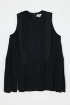 【エンフォルド/ENFOLD】の【5/1 12:00販売開始】SHREDDER TANK-TOP 大人の最旬トレンドファッション＆コーディネート founy(ファウニー) ファッション Fashion レディースファッション Fashion for Women トップス・カットソー Cut & Sew Tops キャミソール&ノースリーブ Camisoles & Sleeveless Tops シャツ・ブラウス・オフィスカジュアル Elegant Blouses & Button-Ups おすすめ Recommended / Our Picks ストレッチ Stretch, Stretchy Fabric セットアップ Set-Up, Coordinated Outfit ノースリーブ Sleeveless, No-Sleeve フォルム Silhouette, Form エレガント 上品 Elegant 今季 This Season, Current Season 新作・新入荷 New Arrivals / New In thumbnail ブラック|ID: prp329100004963291 ipo3291000000037233641