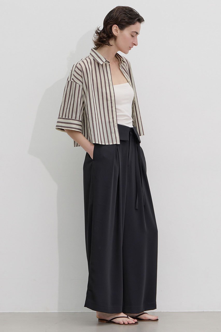 【マルティニーク/martinique】のウエスト折り返しワイドパンツ 人気、トレンドファッション・服の通販 founy(ファニー) 　ファッション　Fashion　レディースファッション　Fashion for Women　パンツ　Pants & Trousers　おすすめ　Recommended / Our Picks　シャーリング　Shirring, Ruched　フロント　Front, Front Design　リボン　Ribbon, Bow　リラックス　Relax, Relaxed Fit　ワイド　Wide, Wide Fit　夏　Summer　新作・新入荷　New Arrivals / New In　other-5|ID: prp329100004963295 ipo3291000000037233674