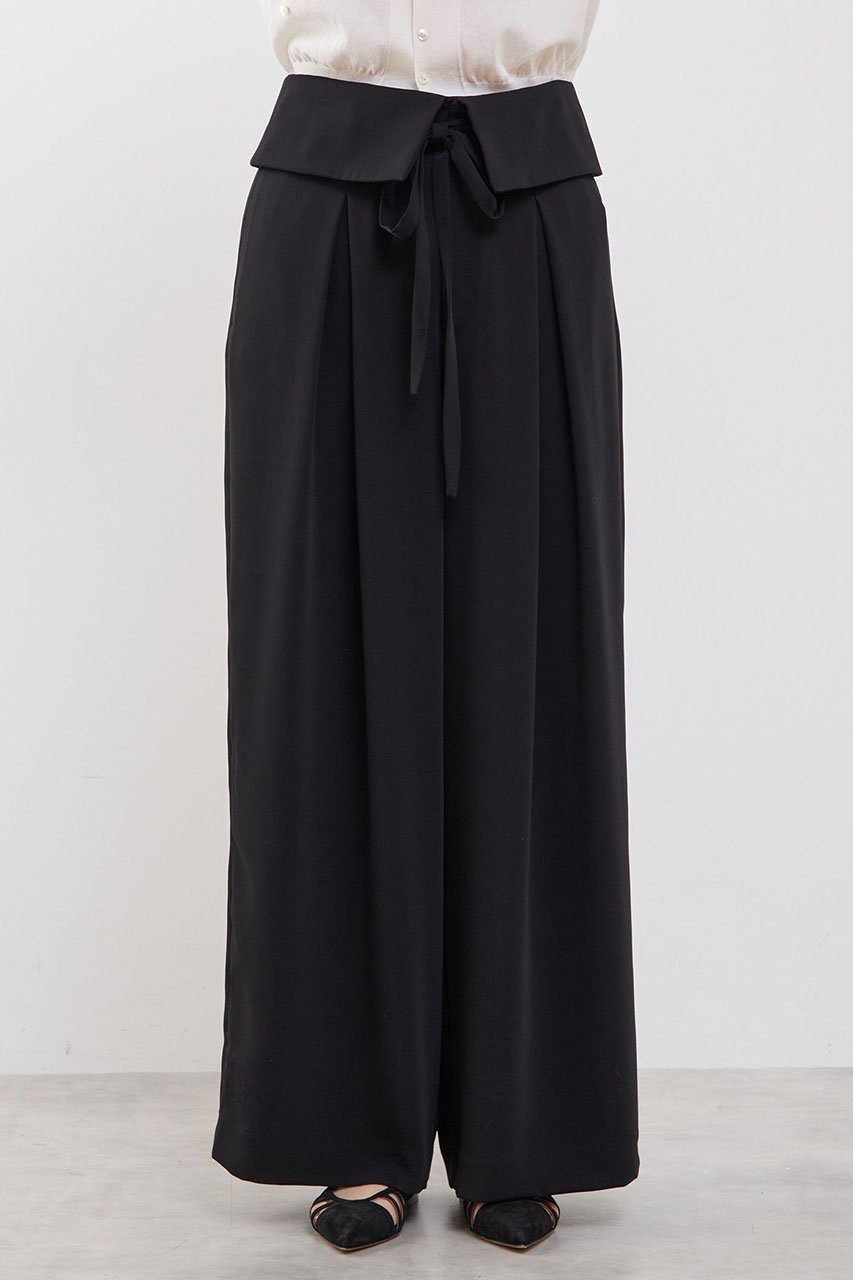 【マルティニーク/martinique】のウエスト折り返しワイドパンツ 人気、トレンドファッション・服の通販 founy(ファニー) 　ファッション　Fashion　レディースファッション　Fashion for Women　パンツ　Pants & Trousers　おすすめ　Recommended / Our Picks　シャーリング　Shirring, Ruched　フロント　Front, Front Design　リボン　Ribbon, Bow　リラックス　Relax, Relaxed Fit　ワイド　Wide, Wide Fit　夏　Summer　新作・新入荷　New Arrivals / New In　other-7|ID: prp329100004963295 ipo3291000000037233676