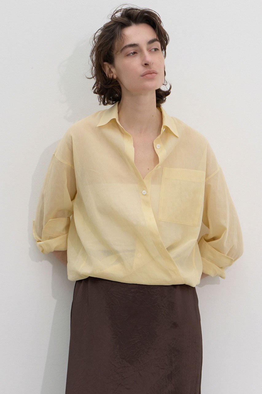 【マルティニーク/martinique】のアキハボイル2WAYシャツ インテリア・キッズ・メンズ・レディースファッション・服の通販 founy(ファニー) 　ファッション　Fashion　レディースファッション　Fashion for Women　トップス・カットソー　Cut & Sew Tops　シャツ・ブラウス・オフィスカジュアル　Elegant Blouses & Button-Ups　おすすめ　Recommended / Our Picks　カシュクール　Wrap Design　ストライプ　Stripe, Striped Pattern　スリーブ　Sleeve, Long Sleeve / Short Sleeve　ボトム　Bottoms, Lower Wear　ロング　Long, Long-Length　夏　Summer　新作・新入荷　New Arrivals / New In　イエロー|ID: prp329100004963296 ipo3291000000037233680