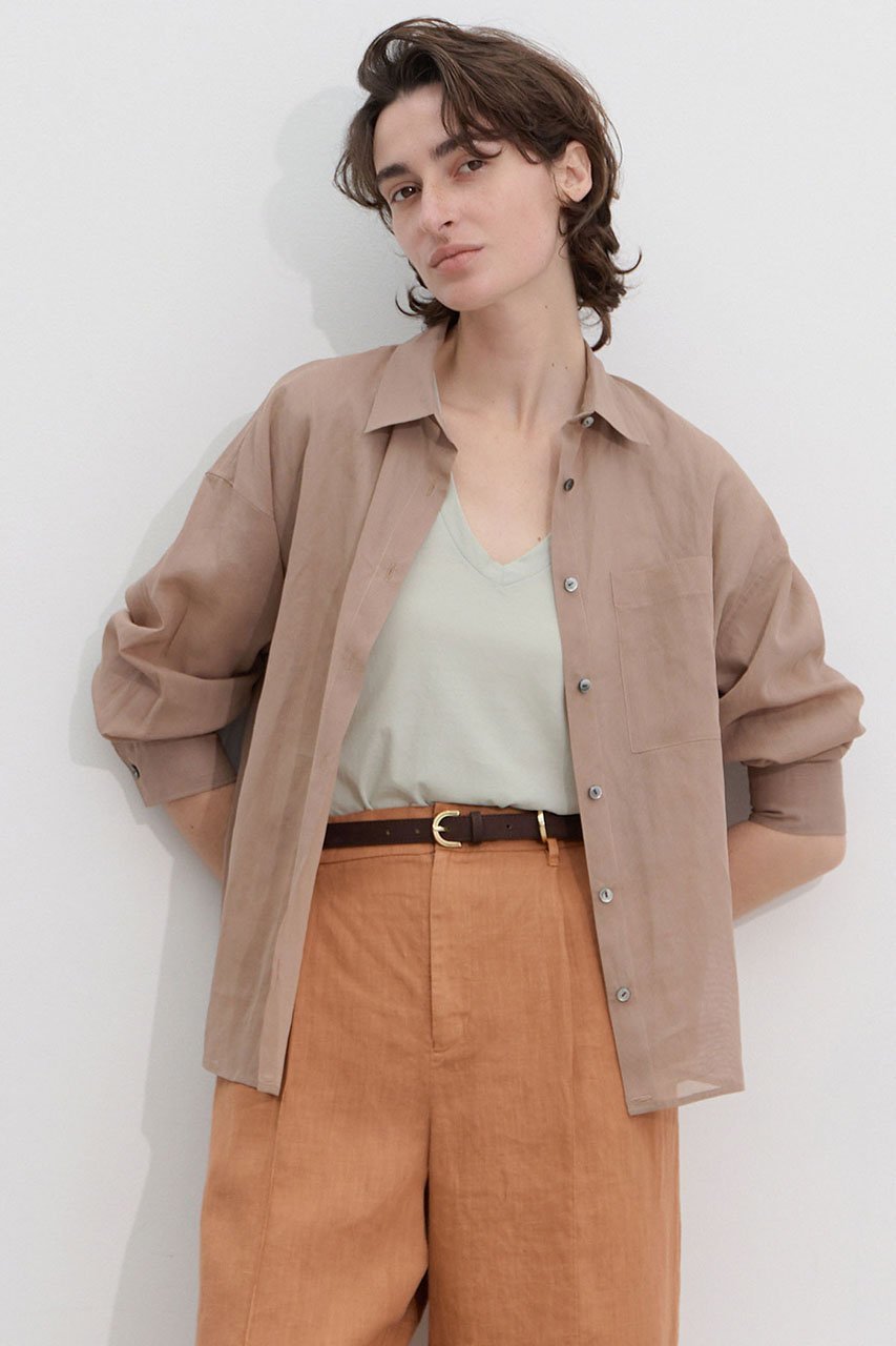 【マルティニーク/martinique】のアキハボイル2WAYシャツ インテリア・キッズ・メンズ・レディースファッション・服の通販 founy(ファニー) 　ファッション　Fashion　レディースファッション　Fashion for Women　トップス・カットソー　Cut & Sew Tops　シャツ・ブラウス・オフィスカジュアル　Elegant Blouses & Button-Ups　おすすめ　Recommended / Our Picks　カシュクール　Wrap Design　ストライプ　Stripe, Striped Pattern　スリーブ　Sleeve, Long Sleeve / Short Sleeve　ボトム　Bottoms, Lower Wear　ロング　Long, Long-Length　夏　Summer　新作・新入荷　New Arrivals / New In　モカ|ID: prp329100004963296 ipo3291000000037233681