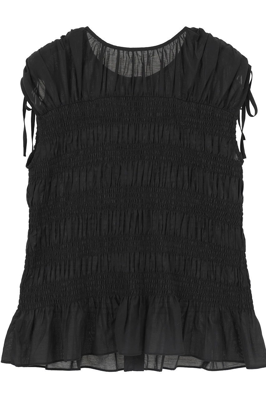 【マルティニーク/martinique】のシャーリングブラウス 人気、トレンドファッション・服の通販 founy(ファニー) 　ファッション　Fashion　レディースファッション　Fashion for Women　トップス・カットソー　Cut & Sew Tops　キャミソール&ノースリーブ　Camisoles & Sleeveless Tops　シャツ・ブラウス・オフィスカジュアル　Elegant Blouses & Button-Ups　おすすめ　Recommended / Our Picks　ギャザー　Gathered, Ruffled　シャーリング　Shirring, Ruched　ショート　Short, Short Length　ノースリーブ　Sleeveless, No-Sleeve　パターン　Pattern, Design Print　フロント　Front, Front Design　ワイド　Wide, Wide Fit　新作・新入荷　New Arrivals / New In　other-2|ID: prp329100004963297 ipo3291000000037233690