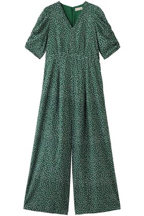 【ヌキテパ/NE QUITTEZ PAS】 Cotton Dobby Stripe Flower Print オールインワン大人の最旬トレンドファッション＆コーディネート founy(ファウニー) ファッション Fashion レディースファッション Fashion for Women パンツ Pants & Trousers ストライプ Stripe, Striped Pattern デコルテ Décolleté, Neckline フラワー Flower, Floral リラックス Relax, Relaxed Fit 夏 Summer 新作・新入荷 New Arrivals / New In 旅行 Travel |ID:prp329100004963300