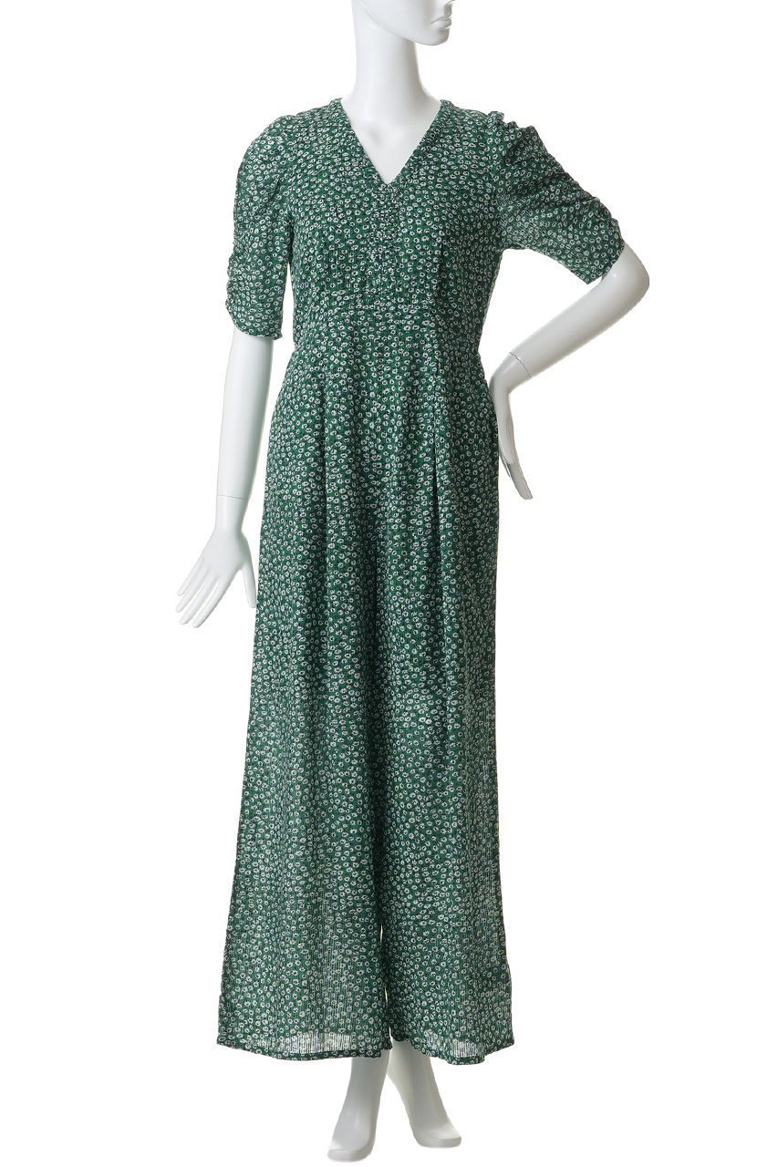 【ヌキテパ/NE QUITTEZ PAS】のCotton Dobby Stripe Flower Print オールインワン 人気、トレンドファッション・服の通販 founy(ファニー) 　ファッション　Fashion　レディースファッション　Fashion for Women　パンツ　Pants & Trousers　ストライプ　Stripe, Striped Pattern　デコルテ　Décolleté, Neckline　フラワー　Flower, Floral　リラックス　Relax, Relaxed Fit　夏　Summer　新作・新入荷　New Arrivals / New In　旅行　Travel　other-2|ID: prp329100004963300 ipo3291000000037233713