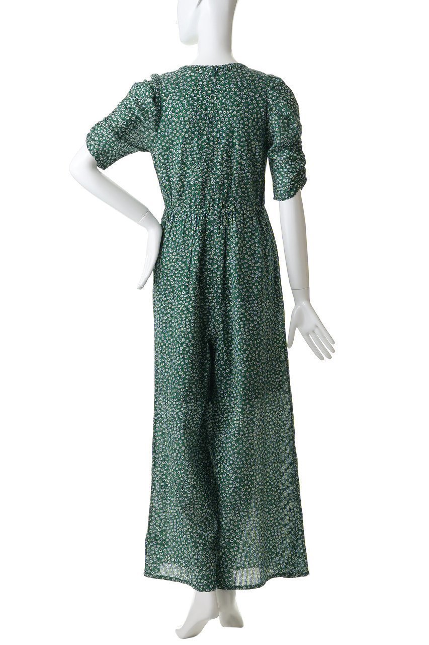 【ヌキテパ/NE QUITTEZ PAS】のCotton Dobby Stripe Flower Print オールインワン 人気、トレンドファッション・服の通販 founy(ファニー) 　ファッション　Fashion　レディースファッション　Fashion for Women　パンツ　Pants & Trousers　ストライプ　Stripe, Striped Pattern　デコルテ　Décolleté, Neckline　フラワー　Flower, Floral　リラックス　Relax, Relaxed Fit　夏　Summer　新作・新入荷　New Arrivals / New In　旅行　Travel　other-4|ID: prp329100004963300 ipo3291000000037233715