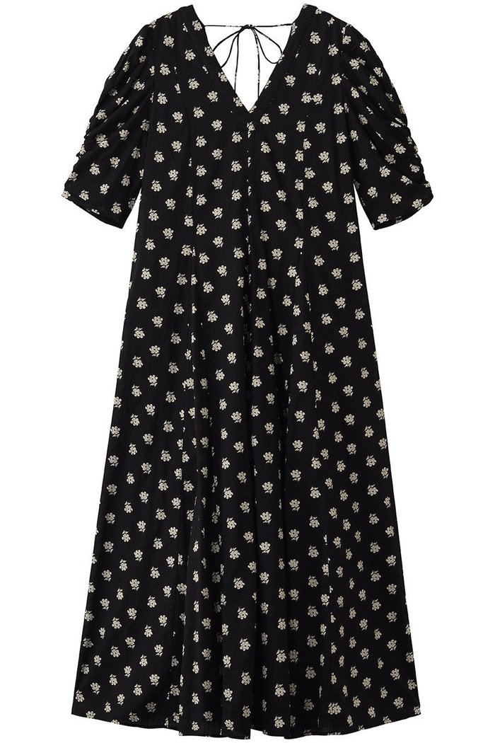 【ヌキテパ/NE QUITTEZ PAS】のCotton Dobby Stripe Anemone Print ギャザースリーブドレス インテリア・キッズ・メンズ・レディースファッション・服の通販 founy(ファウニー) https://founy.com/ ファッション Fashion レディースファッション Fashion for Women ワンピース Dresses フォーマル・パーティードレス・結婚式用ドレス Elegant & Casual Dresses チュニック Tunic Tops & Dresses スリーブ Sleeve, Long Sleeve / Short Sleeve チュニック Tunic, Long Top ドレス Dress, One-Piece フェミニン Feminine, Girly プリント Print, Printed Pattern リボン Ribbon, Bow ロング Long, Long-Length 新作・新入荷 New Arrivals / New In |ID: prp329100004963301 ipo3291000000037233720