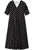 【ヌキテパ/NE QUITTEZ PAS】のCotton Dobby Stripe Anemone Print ギャザースリーブドレス 大人の最旬トレンドファッション＆コーディネート founy(ファウニー) ファッション Fashion レディースファッション Fashion for Women ワンピース Dresses フォーマル・パーティードレス・結婚式用ドレス Elegant & Casual Dresses チュニック Tunic Tops & Dresses スリーブ Sleeve, Long Sleeve / Short Sleeve チュニック Tunic, Long Top ドレス Dress, One-Piece フェミニン Feminine, Girly プリント Print, Printed Pattern リボン Ribbon, Bow ロング Long, Long-Length 新作・新入荷 New Arrivals / New In |ID:prp329100004963301