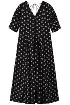 【ヌキテパ/NE QUITTEZ PAS】のCotton Dobby Stripe Anemone Print ギャザースリーブドレス 大人の最旬トレンドファッション＆コーディネート founy(ファウニー) ファッション Fashion レディースファッション Fashion for Women ワンピース Dresses フォーマル・パーティードレス・結婚式用ドレス Elegant & Casual Dresses チュニック Tunic Tops & Dresses スリーブ Sleeve, Long Sleeve / Short Sleeve チュニック Tunic, Long Top ドレス Dress, One-Piece フェミニン Feminine, Girly プリント Print, Printed Pattern リボン Ribbon, Bow ロング Long, Long-Length 新作・新入荷 New Arrivals / New In thumbnail ブラック|ID: prp329100004963301 ipo3291000000037233721