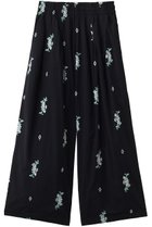 【ヌキテパ/NE QUITTEZ PAS】のCotton Voile Jasmine Embroidery ギャザーパンツ ブラック|ID: prp329100004963303 ipo3291000000037233737