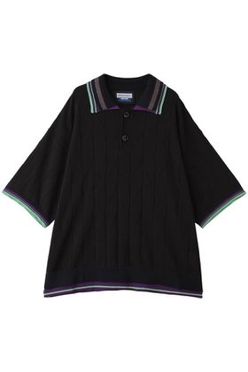 【メゾンスペシャル/MAISON SPECIAL】の【UNISEX】レイヤードライン衿 ジオメトリックニットポロS/S 大人の最旬トレンドファッション＆コーディネート founy(ファウニー) ファッション Fashion レディースファッション Fashion for Women トップス・カットソー Cut & Sew Tops ニット Knit Tops & Sweaters カジュアルプルオーバー・ニットトップス Pullovers & Knit Tops / Casual Pullovers ユニセックス Unisex, Genderless シアー Sheer, See-Through フォルム Silhouette, Form リネン Linen, Linen Fabric 夏 Summer 新作・新入荷 New Arrivals / New In S/S・春夏 SS, Spring/Summer, Warm Season |ID:prp329100004963304