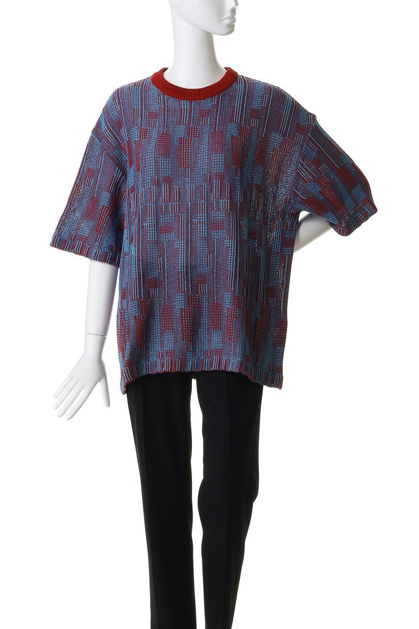 【メゾンスペシャル/MAISON SPECIAL】の【UNISEX】ジオメトリックJQD S/S クルーネックニットTEE 人気、トレンドファッション・服の通販 founy(ファニー) 　ファッション　Fashion　レディースファッション　Fashion for Women　トップス・カットソー　Cut & Sew Tops　ニット　Knit Tops & Sweaters　カジュアルプルオーバー・ニットトップス　Pullovers & Knit Tops / Casual Pullovers　ユニセックス　Unisex, Genderless　ジャカード／ジャガード　Jacquard, Woven Pattern　パターン　Pattern, Design Print　ランダム　Random, Irregular　夏　Summer　新作・新入荷　New Arrivals / New In　S/S・春夏　SS, Spring/Summer, Warm Season　other-2|ID: prp329100004963306 ipo3291000000037233760