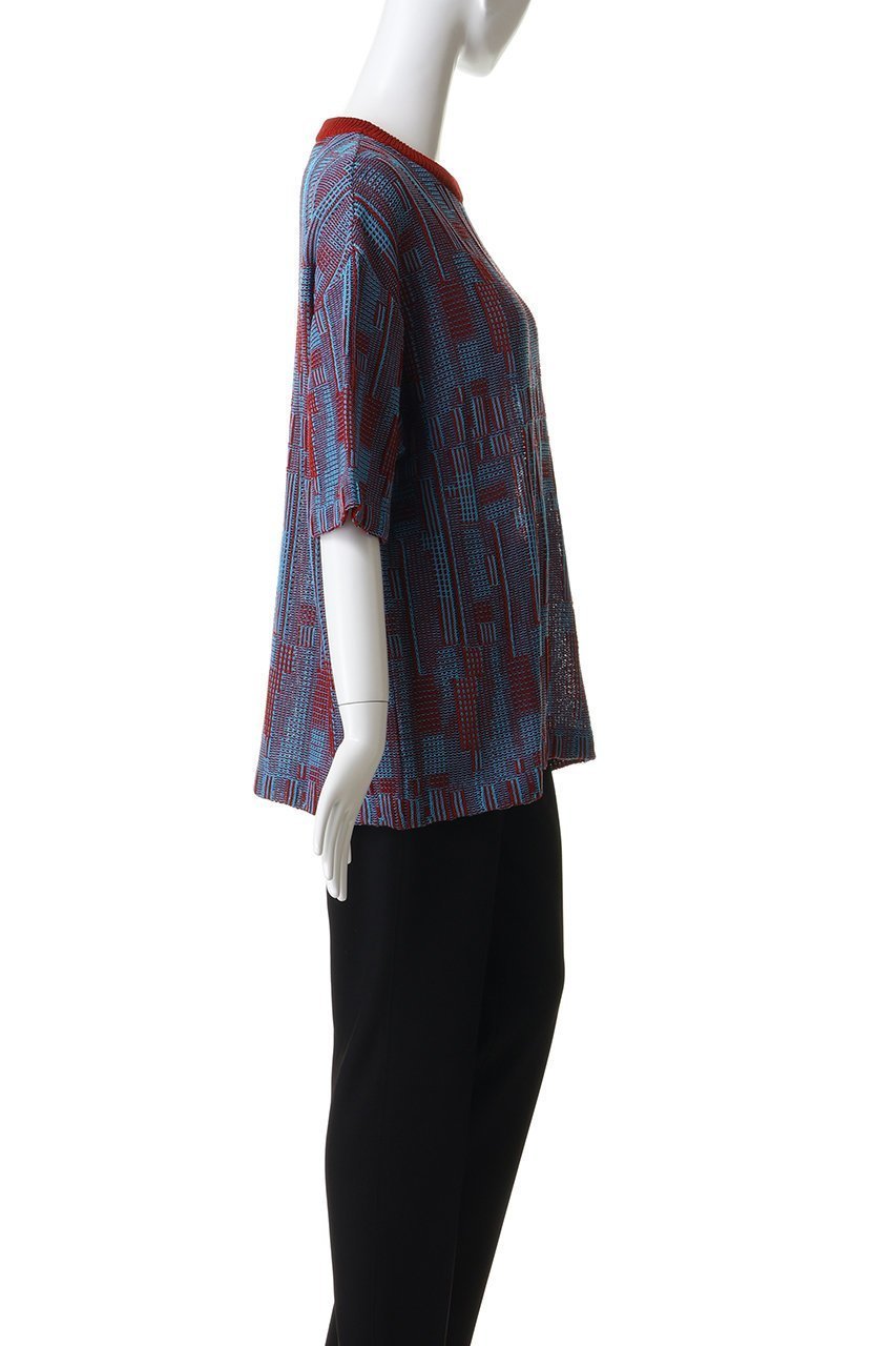 【メゾンスペシャル/MAISON SPECIAL】の【UNISEX】ジオメトリックJQD S/S クルーネックニットTEE 人気、トレンドファッション・服の通販 founy(ファニー) 　ファッション　Fashion　レディースファッション　Fashion for Women　トップス・カットソー　Cut & Sew Tops　ニット　Knit Tops & Sweaters　カジュアルプルオーバー・ニットトップス　Pullovers & Knit Tops / Casual Pullovers　ユニセックス　Unisex, Genderless　ジャカード／ジャガード　Jacquard, Woven Pattern　パターン　Pattern, Design Print　ランダム　Random, Irregular　夏　Summer　新作・新入荷　New Arrivals / New In　S/S・春夏　SS, Spring/Summer, Warm Season　other-3|ID: prp329100004963306 ipo3291000000037233761