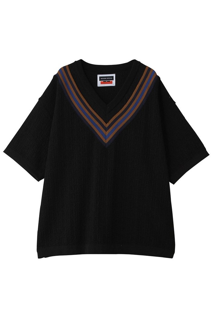 【メゾンスペシャル/MAISON SPECIAL】の【UNISEX】Vネック チルデンニットTEE インテリア・キッズ・メンズ・レディースファッション・服の通販 founy(ファニー) https://founy.com/ ファッション Fashion レディースファッション Fashion for Women トップス・カットソー Cut & Sew Tops ニット Knit Tops & Sweaters カジュアルプルオーバー・ニットトップス Pullovers & Knit Tops / Casual Pullovers Vネックトップス V-Neck Tops / V-Cut Neckline Shirts ユニセックス Unisex, Genderless 夏 Summer 新作・新入荷 New Arrivals / New In 春 Spring S/S・春夏 SS, Spring/Summer, Warm Season |ID: prp329100004963307 ipo3291000000037233764