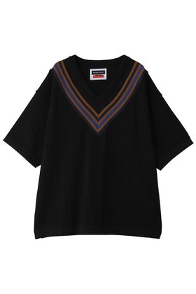 【メゾンスペシャル/MAISON SPECIAL】の【UNISEX】Vネック チルデンニットTEE 大人の最旬トレンドファッション＆コーディネート founy(ファウニー) ファッション Fashion レディースファッション Fashion for Women トップス・カットソー Cut & Sew Tops ニット Knit Tops & Sweaters カジュアルプルオーバー・ニットトップス Pullovers & Knit Tops / Casual Pullovers Vネックトップス V-Neck Tops / V-Cut Neckline Shirts ユニセックス Unisex, Genderless 夏 Summer 新作・新入荷 New Arrivals / New In 春 Spring S/S・春夏 SS, Spring/Summer, Warm Season |ID:prp329100004963307
